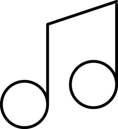Musical Note Variant With Thin Outline Sketch Drawing Svg, Free Vectors File